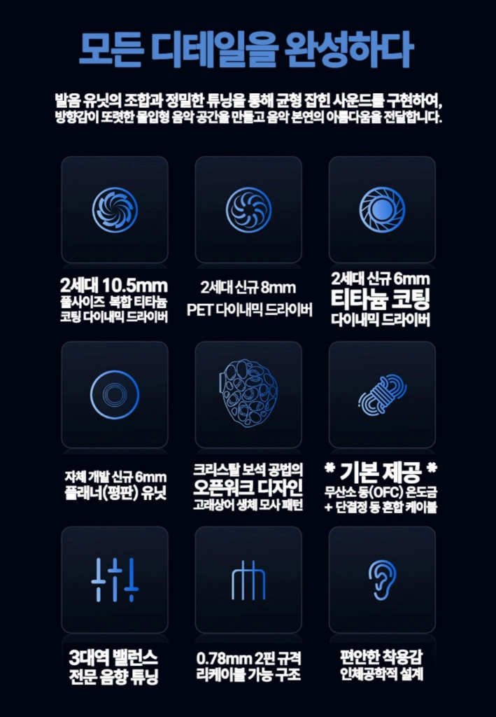 TRN Whale Shark 고래상어 3DD+1PD 이어폰 이미지