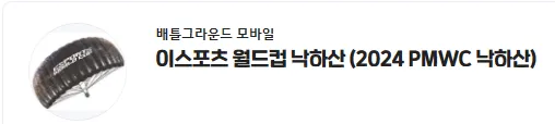 배그 배틀그라운드 모바일 이 스포츠 월드컵 낙하산 팝니다. 이미지