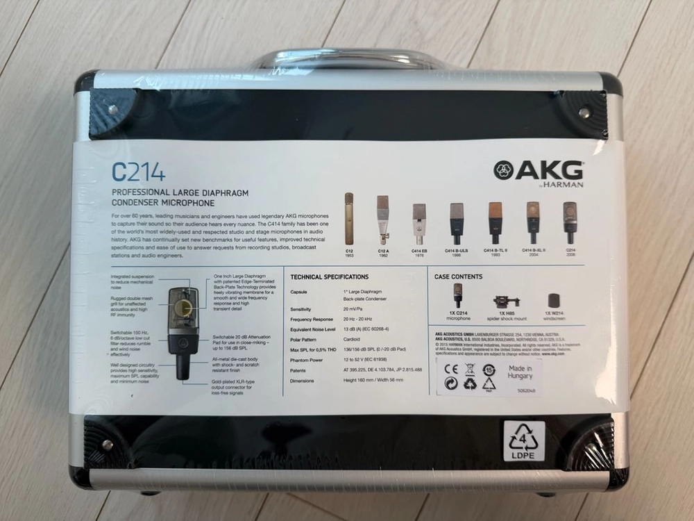 미개봉) AKG C214 콘덴서 마이크 풀박스 팝니다 이미지