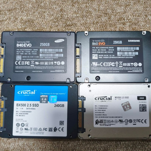 [ssd] 2.5인치 삼성, 크루셜(마이크론) 256g 4개 일괄 이미지