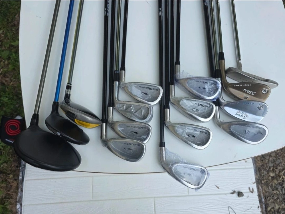 PXG 드라이버, 남성용 R. 핑, 나이키 우드, 비닐채 새 아이언. 골프채 풀세트. 15개 클럽.초, 중급자용 이미지