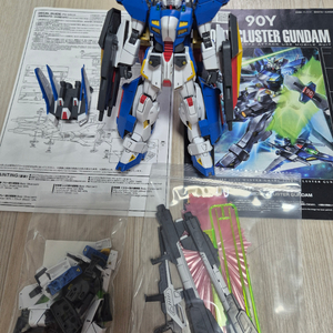 MG F90 3 클러스터 건담 + 미션팩 X 타입 가조립.MG 네러티브 건담 C팩 버카 + 네러티브 건담 전용 B팩 이미지