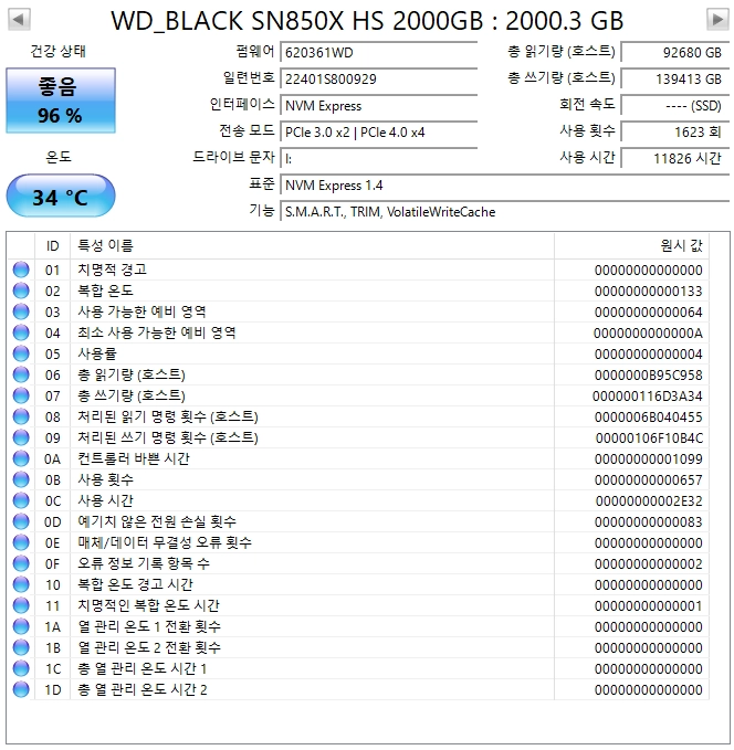 WD SN850X 2TB 히트싱크 이미지