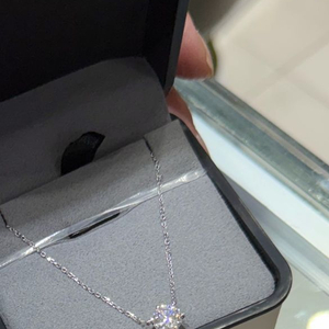 14k 1캐럿 모이사나이트 랩다이아 그로운 다이아몬드 목걸이 이미지