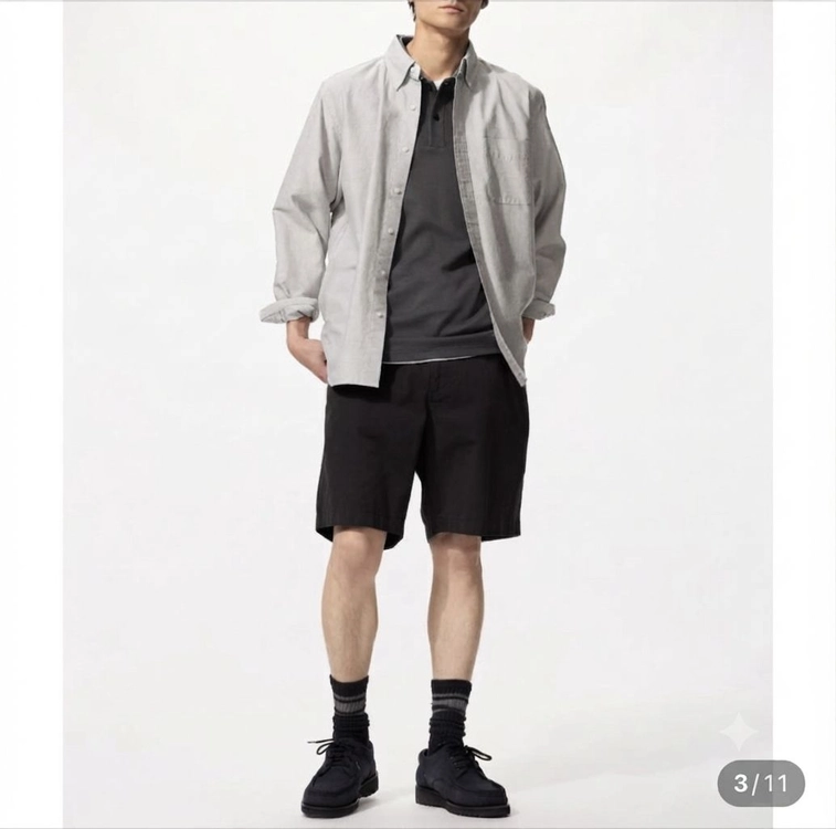 유니클로 블랙 치노 쇼츠팬츠 (L) 이미지