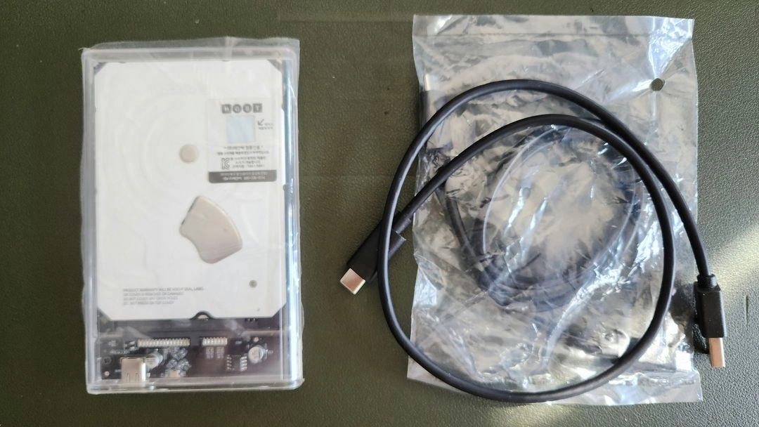 WD BLUE 2TB 2.5 WD20SPZX HDD & 오리코 투명케이스 포함 이미지