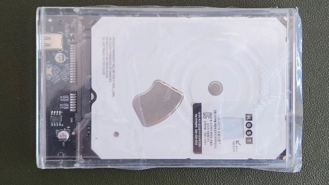 WD BLUE 2TB 2.5 WD20SPZX HDD & 오리코 투명케이스 포함 이미지