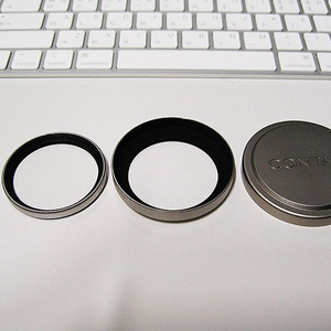 콘탁스 실버 46mm p필터, gg-1 후드, gk-54 메탈 캡 일괄 판매 합니다 이미지