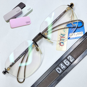 5g 초경량 NEO FLEX N-302-6 무테 안경테 55mm 라이트그레이 일본 빈티지 데드스톡 미사용 레트로 이미지