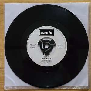 LP 레코드 oasis 오아시스 - Roll With It 7인치 영국반 이미지