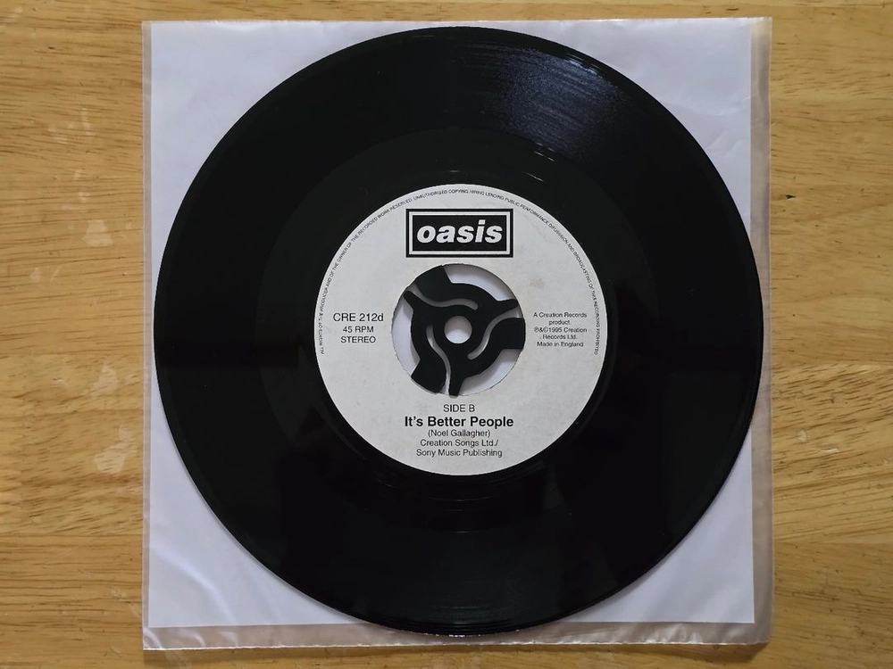 LP 레코드 oasis 오아시스 - Roll With It 7인치 영국반 이미지