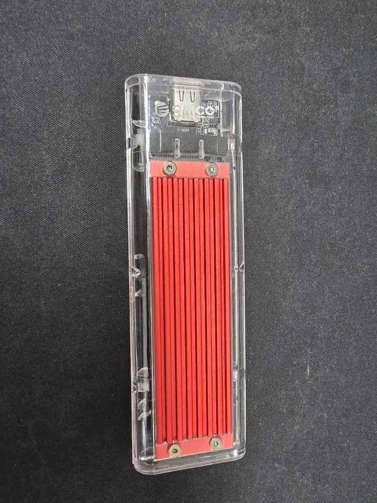 ORICO 오리코 투명 M.2 NVMe SSD 외장 케이스 (TCM2-C3) 방열판 포함 이미지