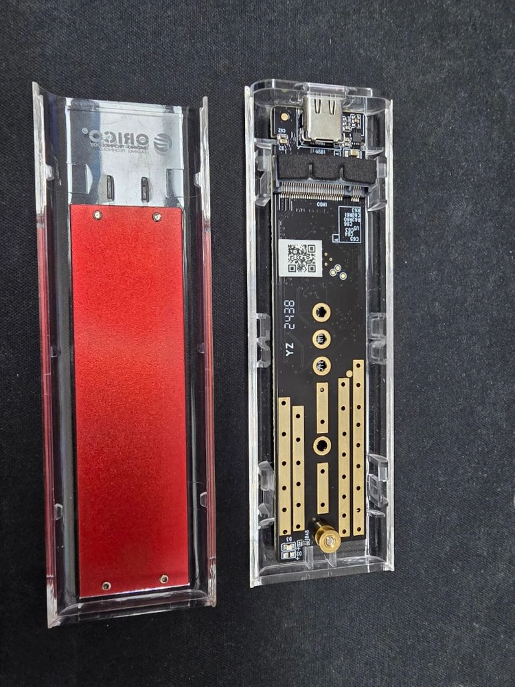 ORICO 오리코 투명 M.2 NVMe SSD 외장 케이스 (TCM2-C3) 방열판 포함 이미지