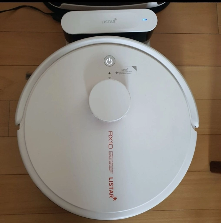 리스타 RX10 로봇청소기 화이트 청소 로봇 로보킹 로보락 본체, 충전 스테이션, 리모컨, 먼지통, 물걸레 등 이미지