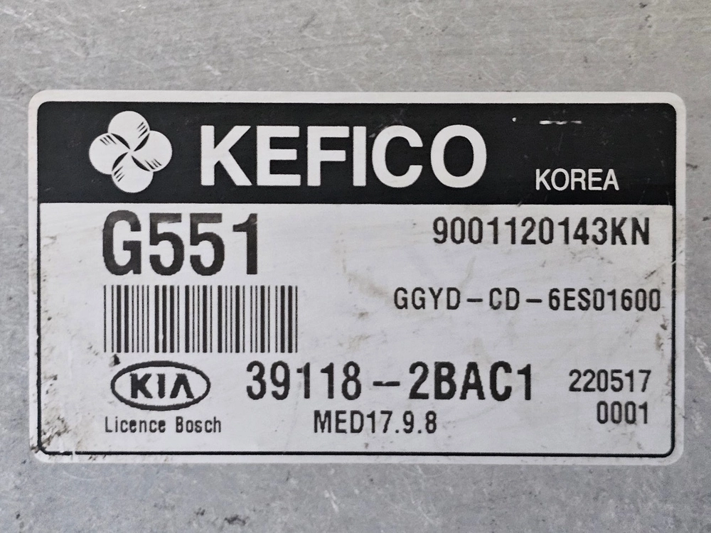 (중고) 기아 K3 중고 ECU (초기화완료제품) 39118-2BAC1 / 391182BAC1 / 39118-2B 이미지
