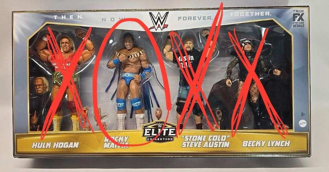 마텔 wwe 엘리트 4팩 락키 마이비아 이미지