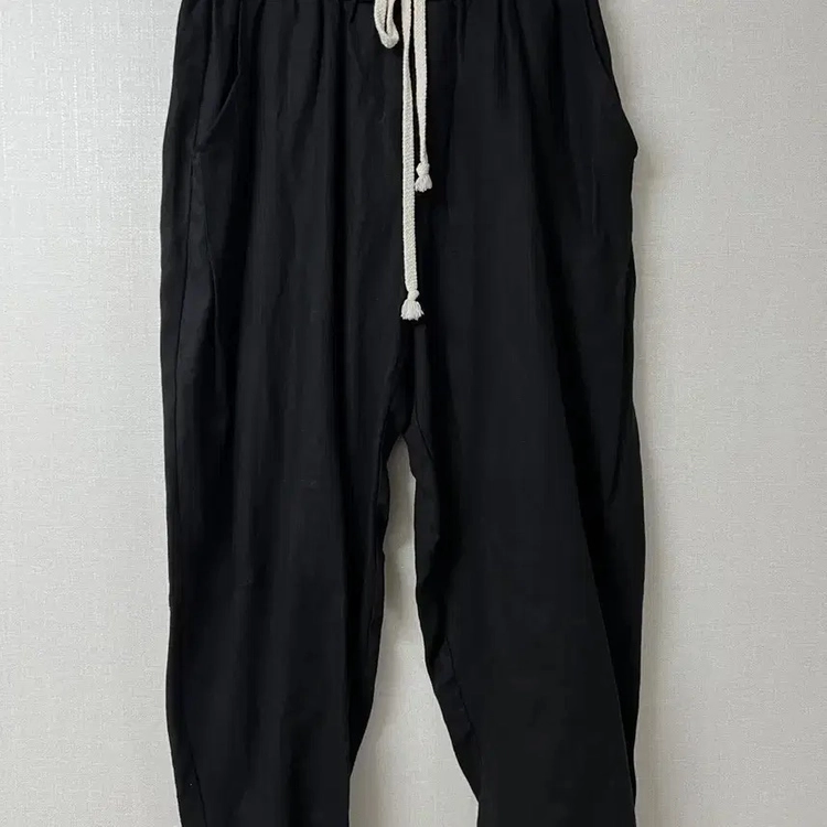 까로 린넨 와이드 팬츠 블랙 XL 여름 밴딩 와이드팬츠 새상품 이미지