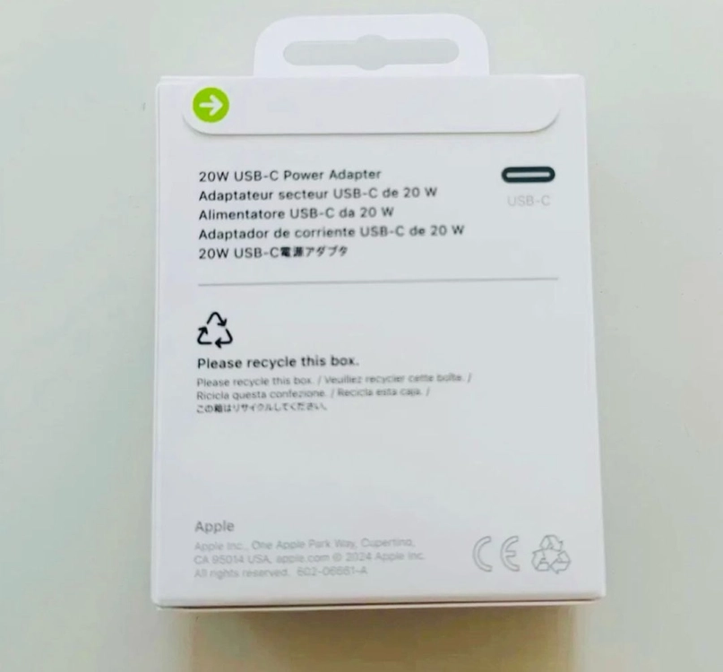 애플 정품 충전기 20W USB-C 어댑터(새상품) 이미지