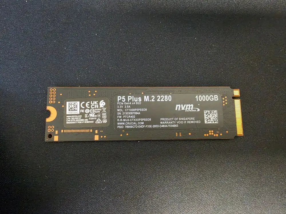 크루셜 p5 plus 1tb ssd 풀박 (방열판 포함) 이미지