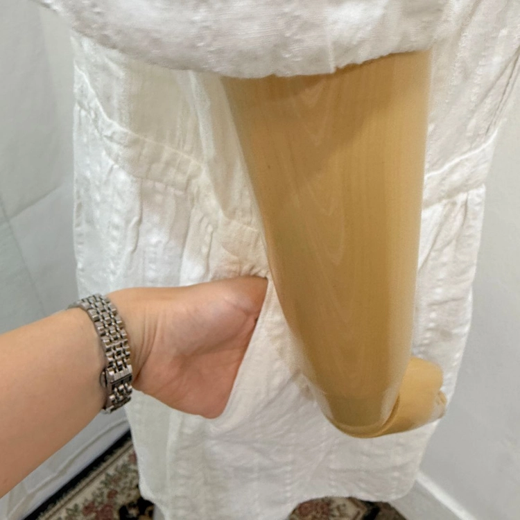 (M)모한 레이스 펀칭 화이트미디원피스 레이어드원피스 5018 이미지