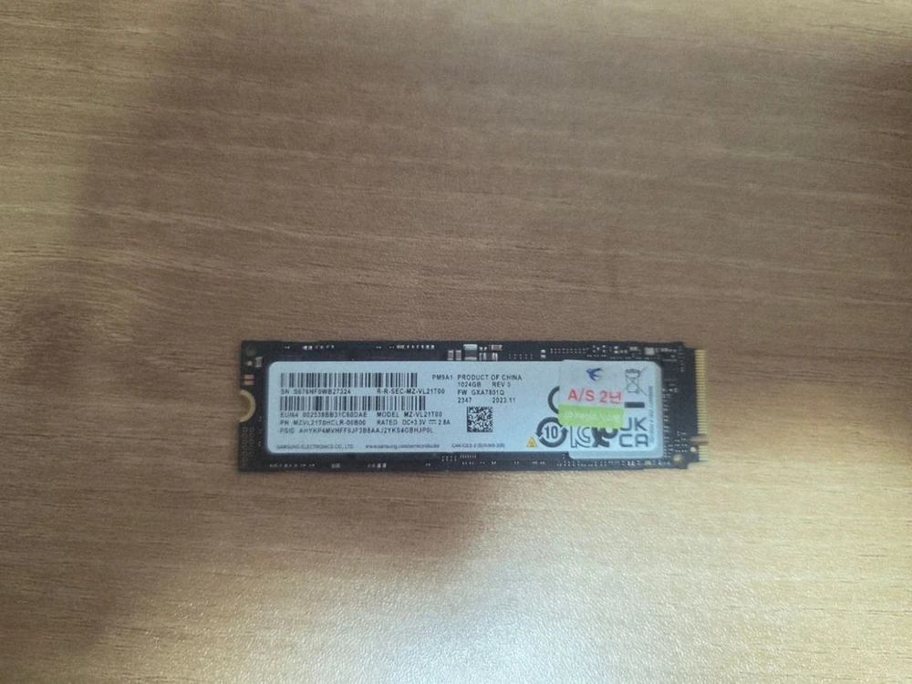 삼성DDR5 16기가 3개 및 PM9A1 1TB SSD2개 판매합니다 이미지