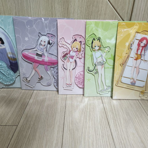 블루아카이브 카페 메모리얼 아리스,케이,유즈,미도리,모모이 아크릴스탠드 미개봉 이미지