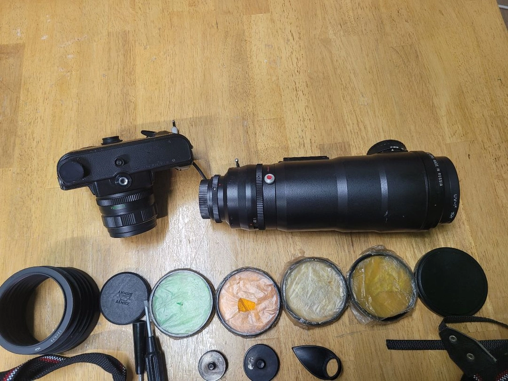 러시아제 제니트 122S(Zenit 122S) 망원 필름카메라 풀셋 이미지