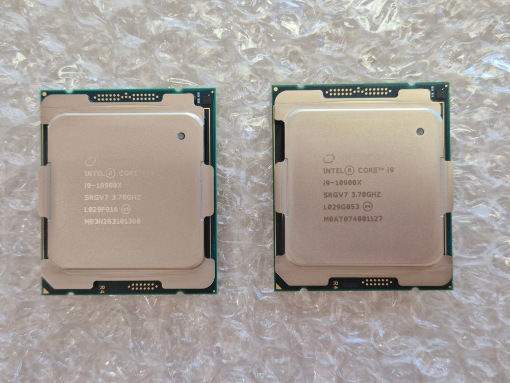 인텔 i9-10900x CPU 2개 이미지