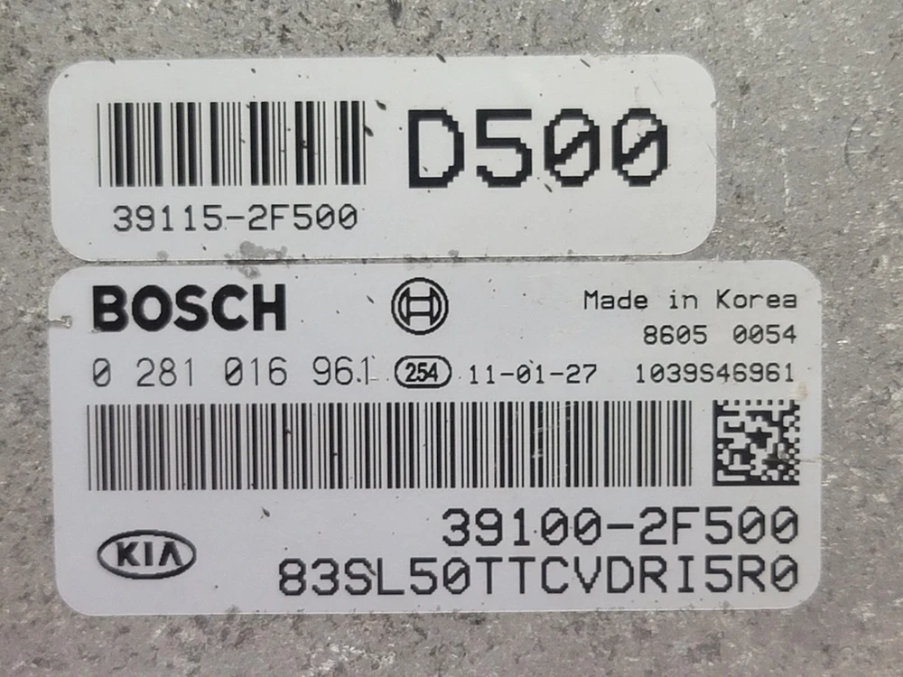 (중고) 기아 스포티지R ECU 중고 (초기화완료제품) 39100-2F500 D500 / 39115-2F500 / 이미지