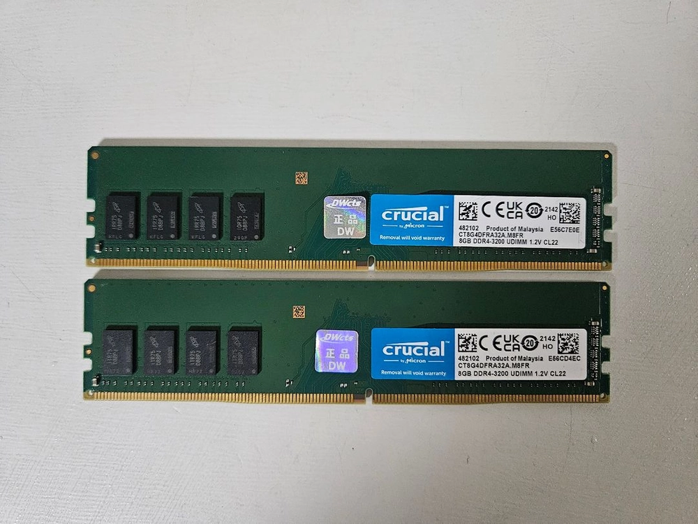 마이크론 Crucial DDR4-3200 CL22 대원씨티에스 (8GB x2) 16GB 이미지