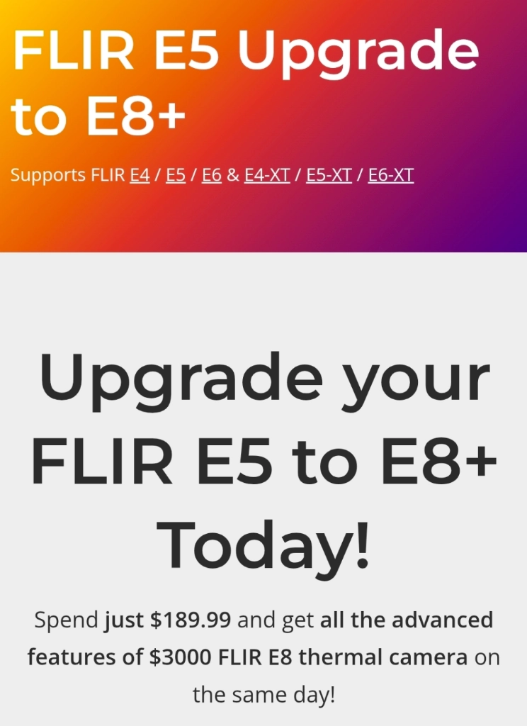 FLIR E4 펌업 열화상카메라 이미지