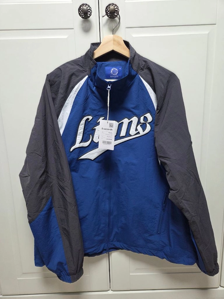 삼성 라이온즈 에잇세컨즈 아카이브 배색 래글런 집업 재킷(XL) 블루 이미지