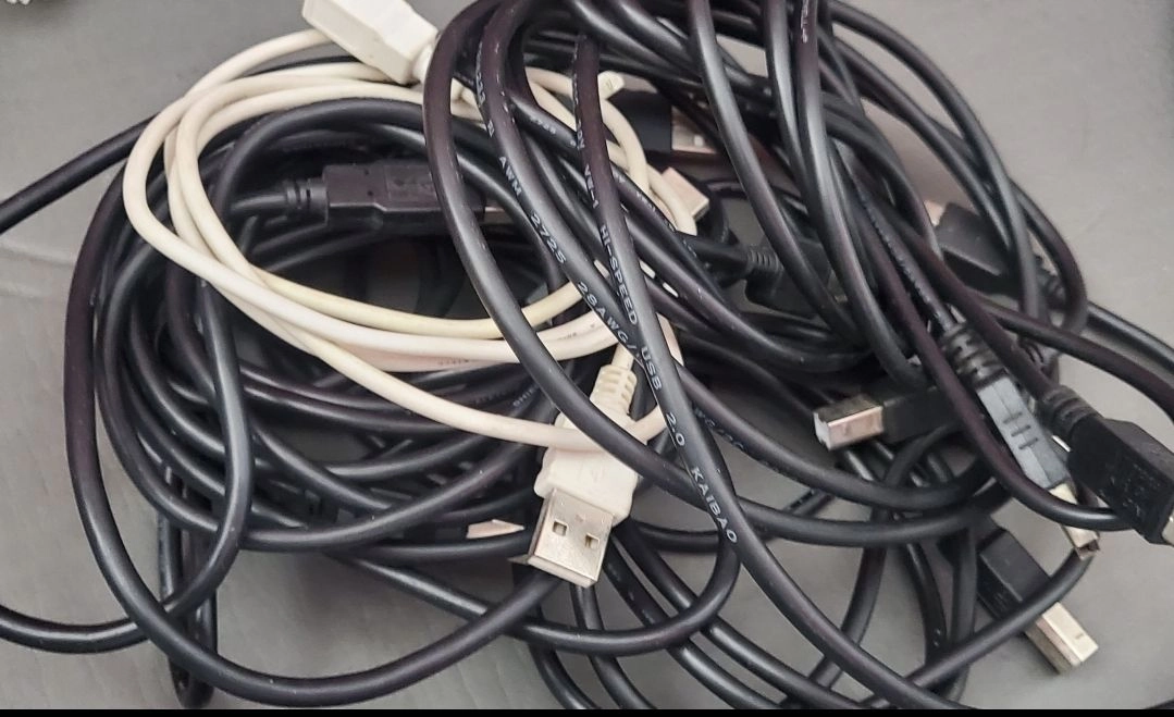 케이블류 몽땅, 케이USB2.0 A to B , 8자 케이블, 동축 케이블, 랜선 이더넷 케이블, TV안테나 동축 이미지