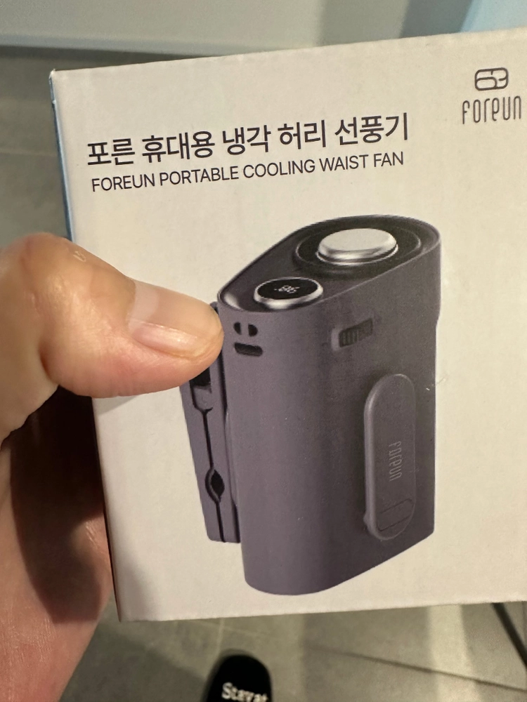 포른 휴대용 냉각 허리 선풍기 새상품 이미지