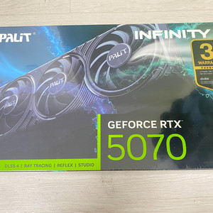 미개봉 새제품 PALIT 지포스 RTX 5070 INFINITY 3 D7 12GB 이엠텍 이미지