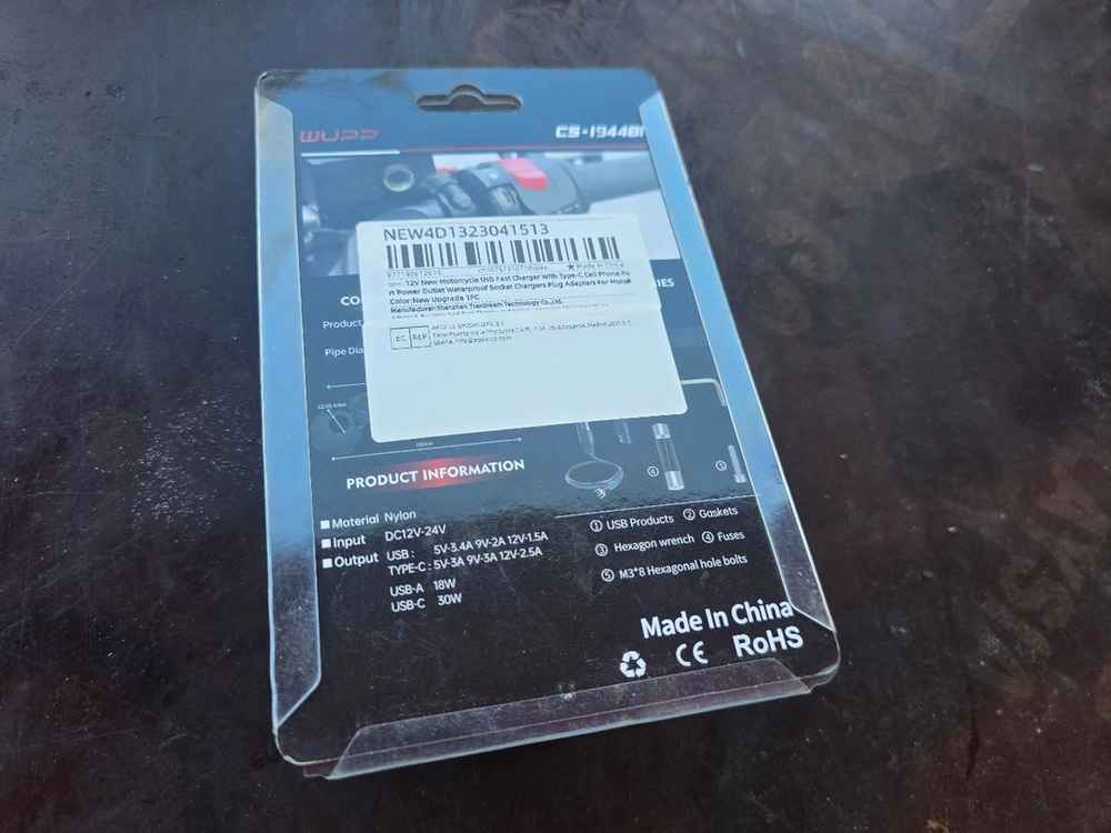12V 오토바이 USB 고속 충전 소켓 C 타입 휴대폰 QC3.0 이미지