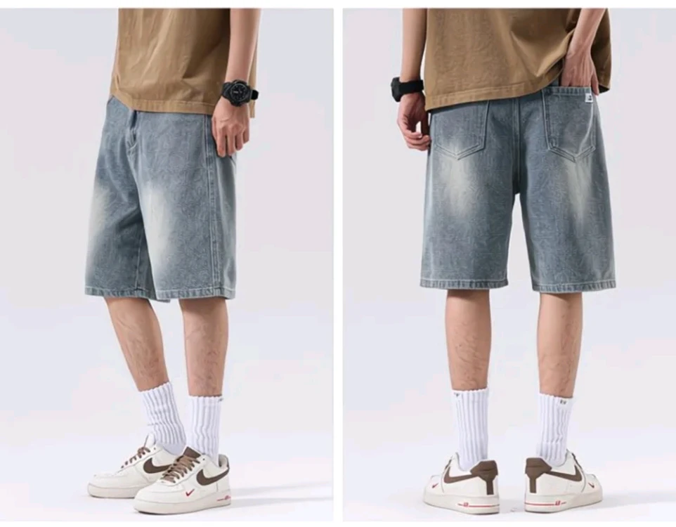 빈티지 워싱 데님 버뮤다 팬츠(새상품) 이미지