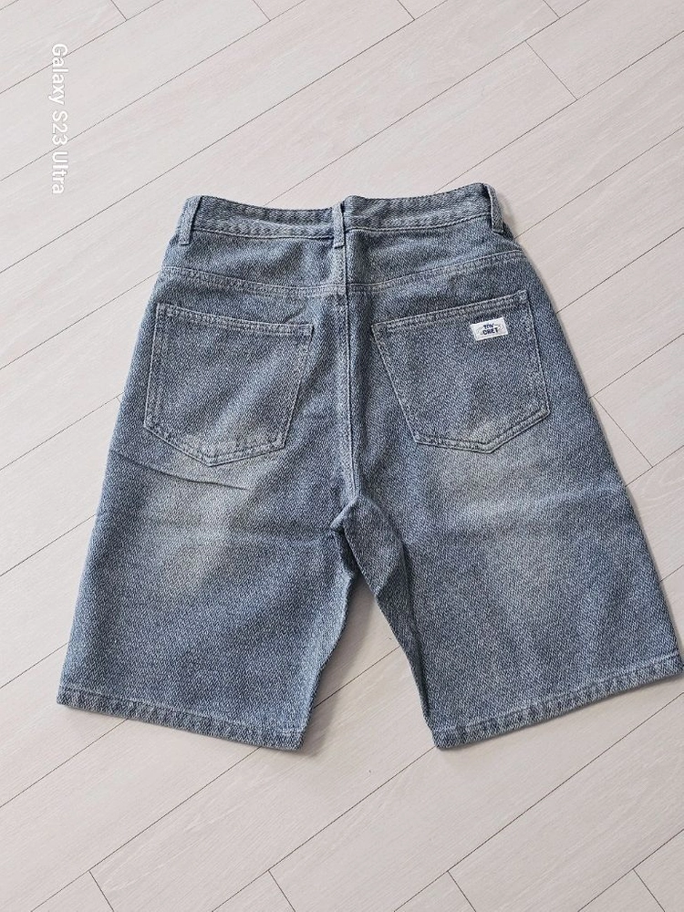 빈티지 워싱 데님 버뮤다 팬츠(새상품) 이미지