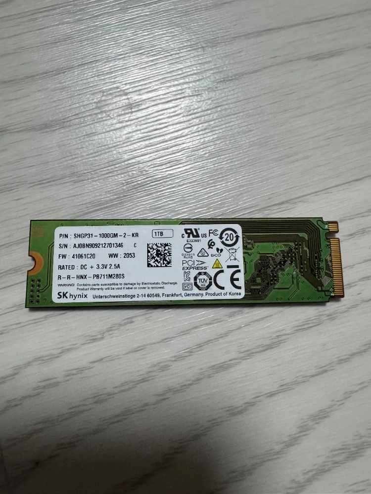 SK 하이닉스 GOLD P31 1TB NVME SSD [디스크인포 첨부 ] 이미지