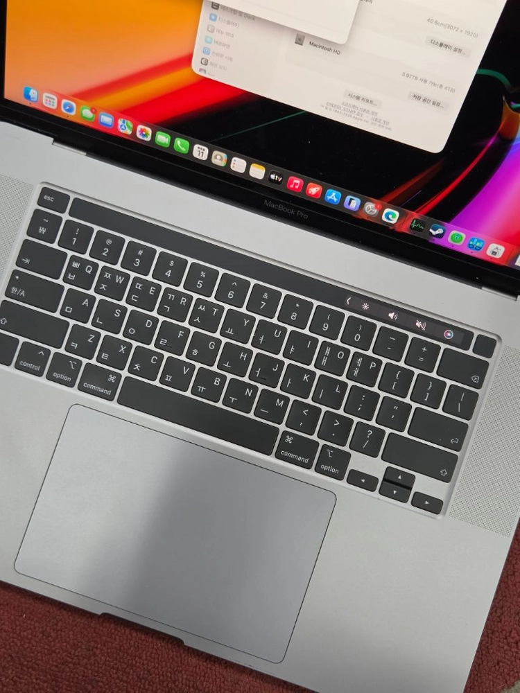 맥북 프로 2019 16인치 i9 5500M 64GB 4TB 판매합니다 - 안심되는 중고거래