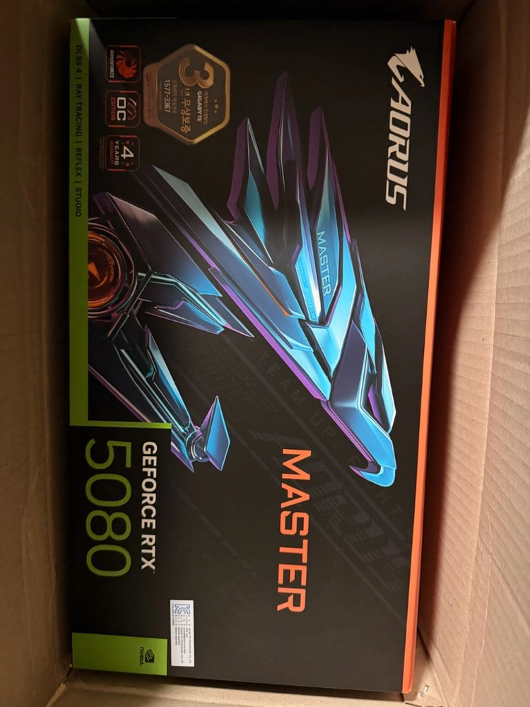 RTX5080 어로스마스터 새상품 - 안심되는 중고거래