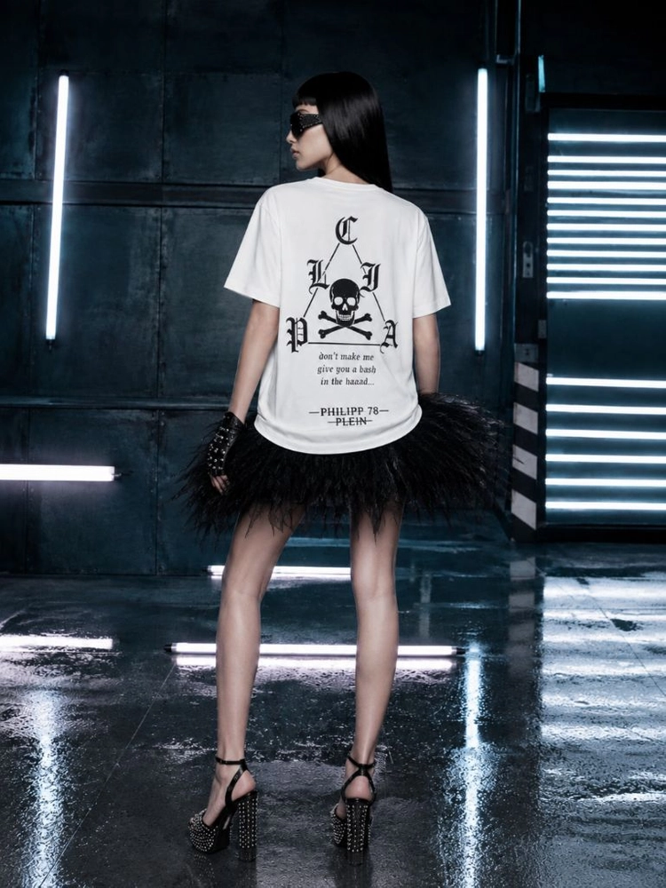 PHILIPP PLEIN Skull Graphic Tee 필립플레인 스컬 그래픽 반팔티 L 이미지