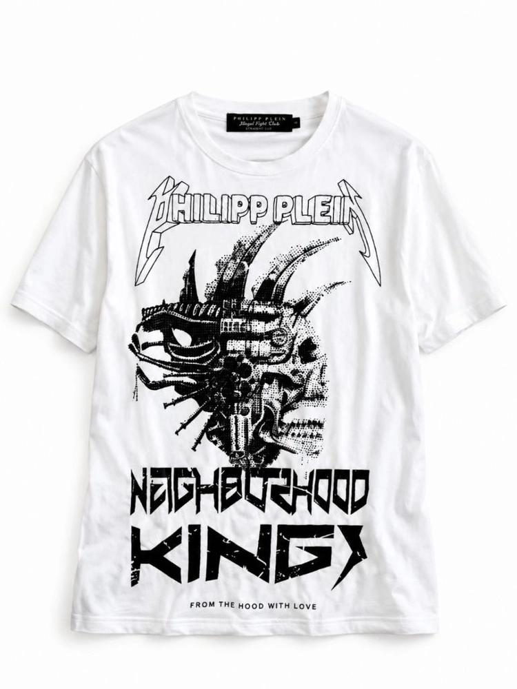 PHILIPP PLEIN Skull Graphic Tee 필립플레인 스컬 그래픽 반팔티 L 이미지
