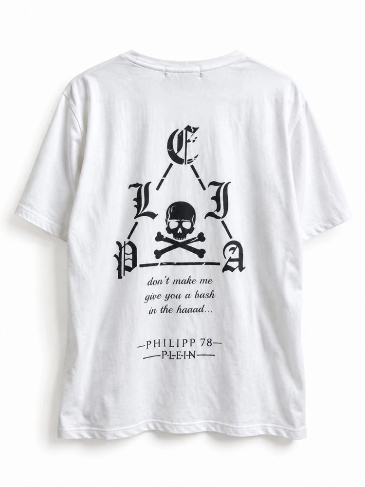 PHILIPP PLEIN Skull Graphic Tee 필립플레인 스컬 그래픽 반팔티 L 이미지