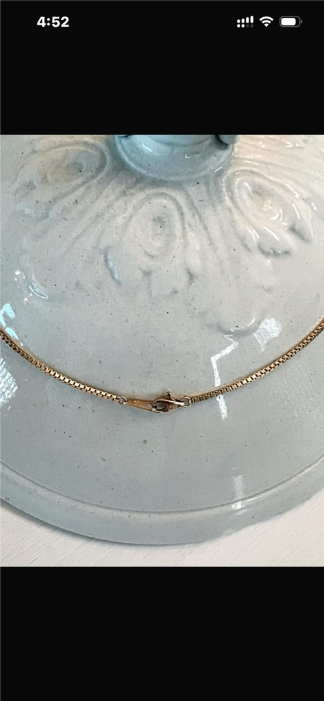14K 클래식 스퀘어체인 목걸이(새상품) 이미지