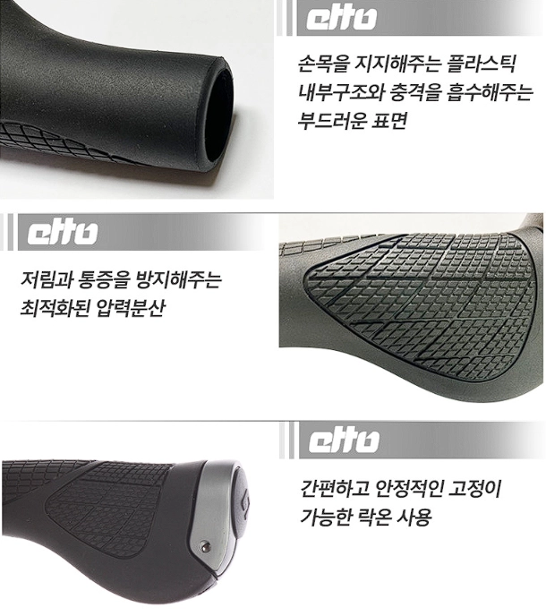 (새상품) atto 자전거그립 손잡이 에르곤 스타일 미니벨로 전기자전거 이미지