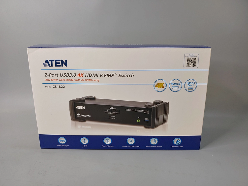ATEN 2포트 USB 3.0 4K HDMI KVMP 스위치 CS1822 이미지