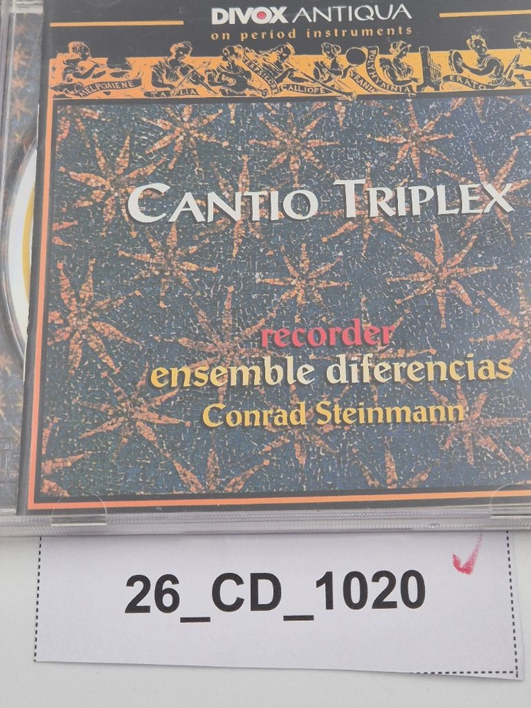 뒤파이 Dufay Cantio Triplex 리코더 고음악 시대악기 DIVox 수입 클래식 CD 이미지