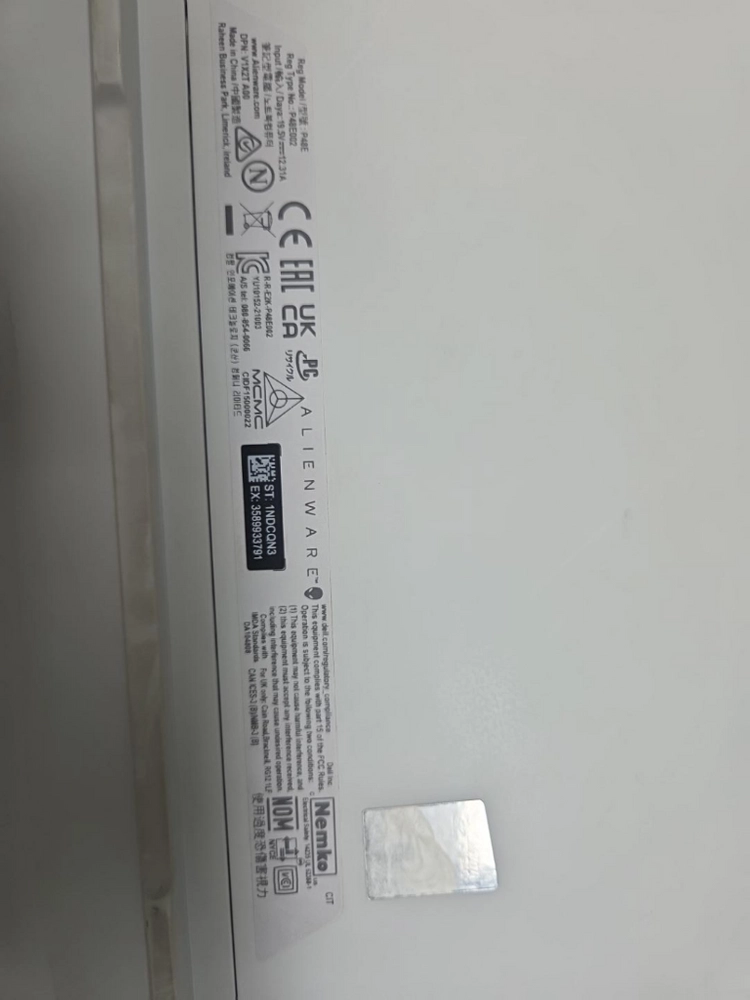 dell 에일리언웨어 x17 R2 게이밍 노트북 (64gb 4tb i7 12700H 3070ti) 이미지