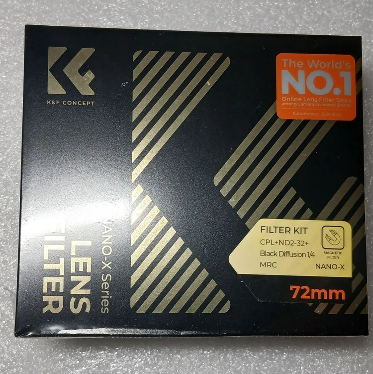 K&F Concept 72mm NANO-X 마그네틱 3종필터 ND2-32&CPL&블랙미스트1/4 (새상품) 이미지